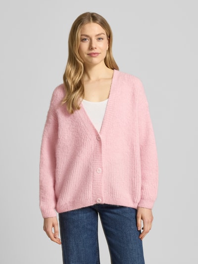 American Vintage Cardigan mit V-Ausschnitt Modell 'EAST' Hellrosa 4