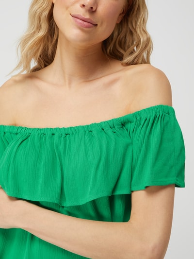 ICHI Off shoulder-blouseshirt van viscose, model 'Marrakech' Groen - 3