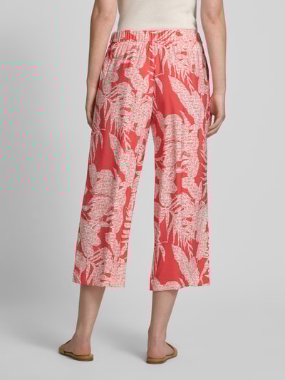 comma Wide Leg Stoffhose mit Bindegürtel Koralle 5