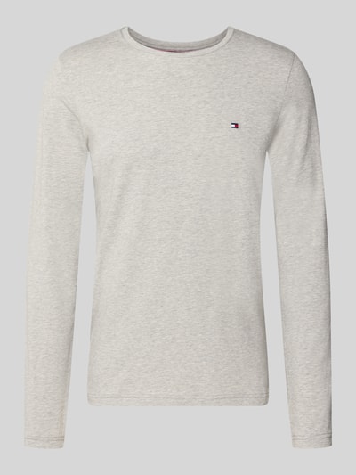 Tommy Hilfiger Slim fit T-shirt van katoenmix Lichtgrijs gemêleerd - 2