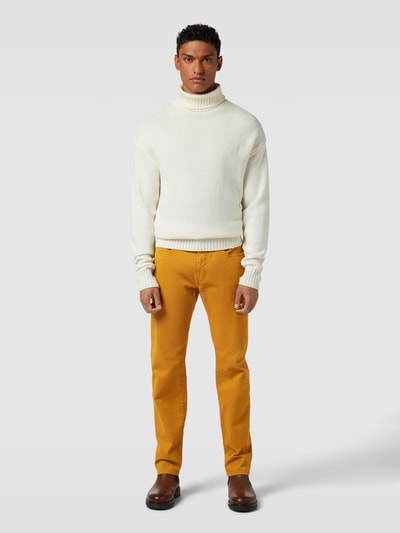 Pierre Cardin Smart fit chino met labeldetail, model 'Lyon' Camel - 1