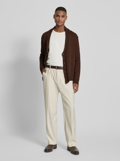 Lindbergh Kurtka z dzianiny z listwą guzikową Ciemnobrązowy 1