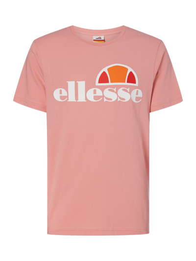 Ellesse T-shirt z nadrukowanym logo Mocnoróżowy 1