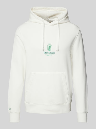 Pepe Jeans Hoodie mit Kapuze Modell 'DOMINIC' Weiss 2