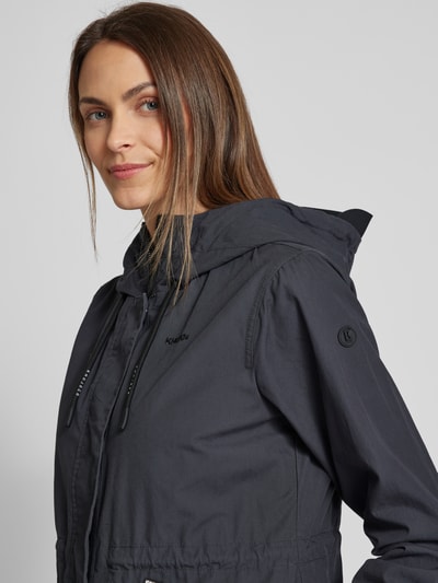khujo Lange jas met drukknoopsluiting, model 'DANA' Donkerblauw - 3