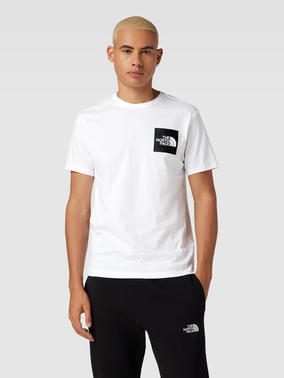 The North Face T-shirt met labelprint, model 'FINE' Wit - 4