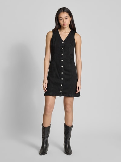 Levi's® Jeanskleid mit V-Ausschnitt Modell 'VIANNA' Anthrazit 1