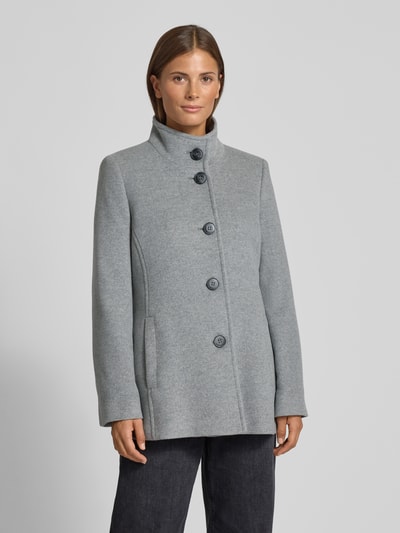 Fuchs Schmitt Wollmantel mit Stehkragen Silber 4