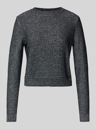 HUGO Strickpullover mit gerippten Abschlüssen Modell 'Suneri' Black 2