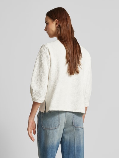 OPUS Sweatshirt mit Rundhalsausschnitt Modell 'Gresine' Offwhite 5