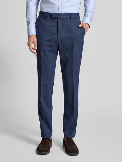 BOSS Garnitur o kroju slim fit z dodatkiem żywej wełny model ‘H-HUGE’ Granatowy 6