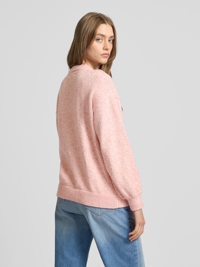 Pepe Jeans Gebreide pullover met ribboorden, model 'NALA' Roze gemêleerd - 5