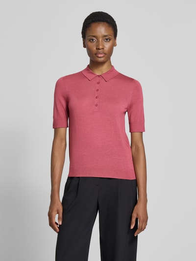 BOSS Regular Fit Poloshirt aus reiner Schurwolle Modell 'Fidenka' Altrosa 4