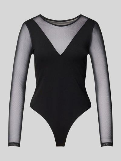 Only Slim fit body van viscosemix, model 'BECKI' Zwart - 2