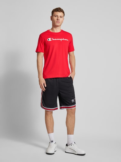 CHAMPION T-shirt met labelprint Rood - 1