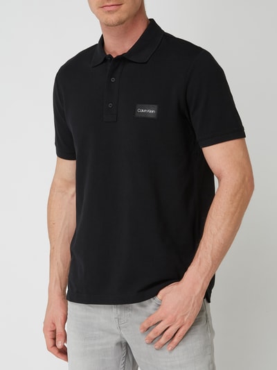 CK Calvin Klein Poloshirt met logo-applicatie  Zwart - 4