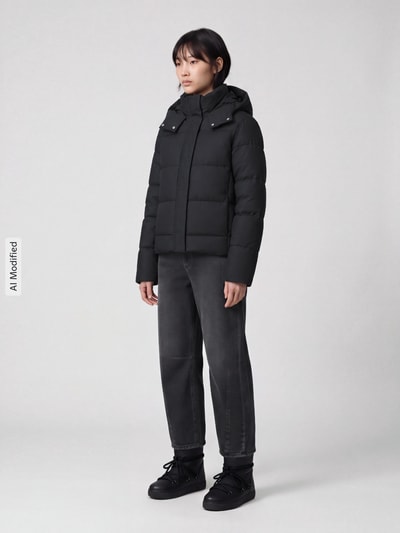 VERO MODA Steppjacke mit abnehmbarer Kapuze Black 1