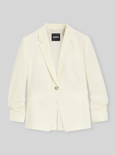 BOSS Slim Fit Blazer mit gerafften Ärmeln Modell 'Jia16' Hellgelb 2
