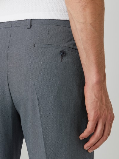 s.Oliver BLACK LABEL Pantalon met persplooien  Blauw gemêleerd - 3