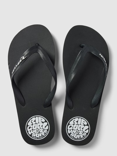 Rip Curl Teenslippers met labelprint, model 'ICONS' Zwart - 3