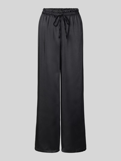 ZABAIONE Wide fit stoffen broek met elastische band Zwart - 2