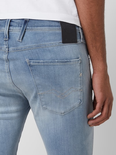 Replay Kurtka smokingowa o kroju slim fit z żywej wełny model ‘Princeton’ Jeansowy niebieski 3