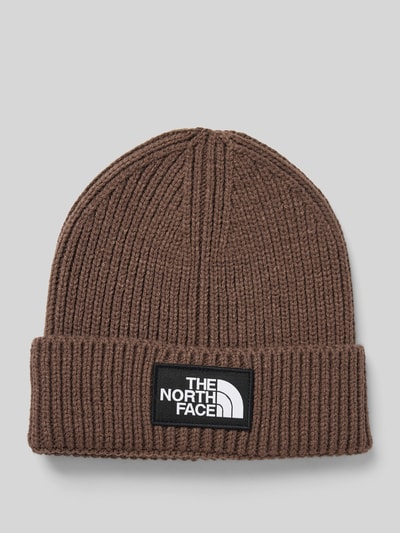 The North Face Czapka beanie z efektem prążkowania Ciemnobrązowy 1