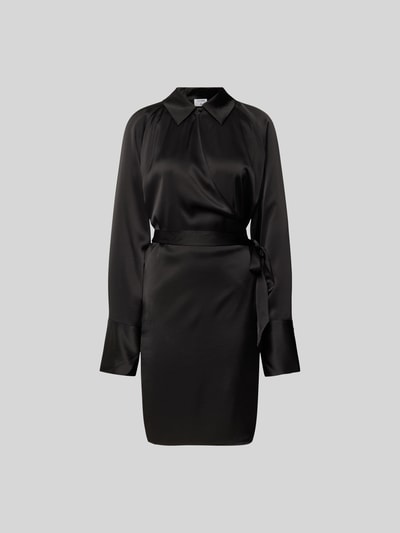 Filippa K Knielanges Kleid mit Taillengürtel Black 2