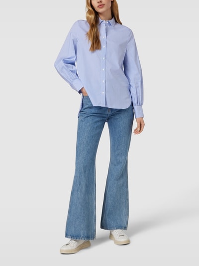 Christian Berg Woman Hemdbluse mit Streifenmuster Himmelblau 1