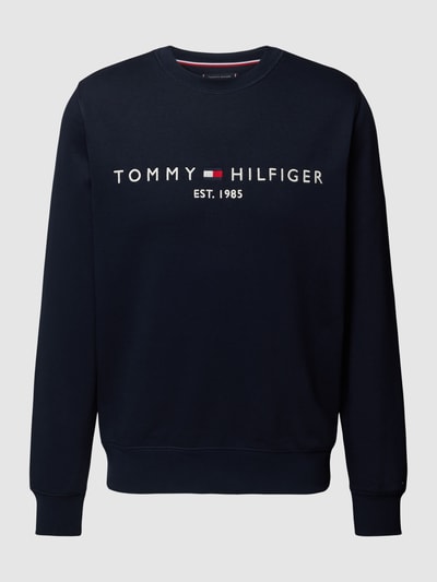 Tommy Hilfiger Sweatshirt met labelstitching Marineblauw - 2
