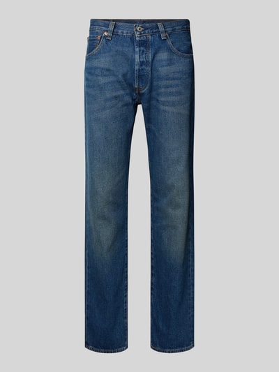 Levi's® Jeansy o kroju straight fit z wpuszczanymi kieszeniami model ‘501’ Jeansowy niebieski 2