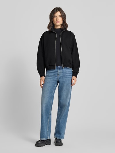 HUGO Regular Fit Sweatjacke mit Strukturmuster Modell 'DARGIE' Black 1