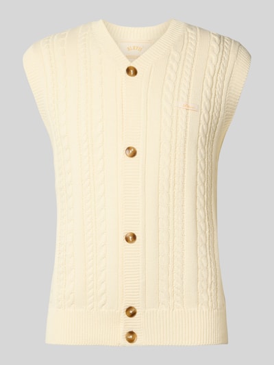 BLKVIS Mouwloos vest met kabelpatroon Offwhite - 2