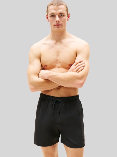 Tommy Hilfiger Regular Fit Badehose mit Logo Stitching Black 3