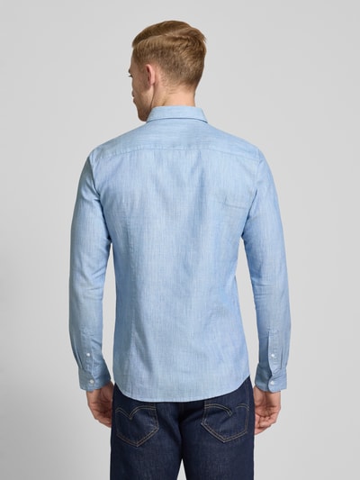 Tom Tailor Denim Regular Fit Hemd aus reiner Baumwolle Hellblau 5