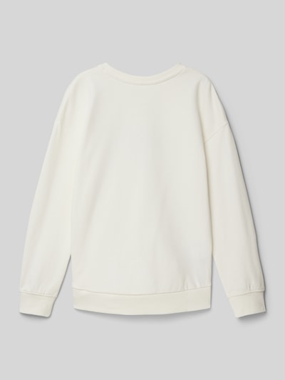 Mango Sweatshirt mit Label-Print Modell 'dublini' Offwhite 3