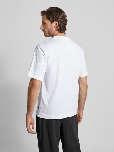 BOSS T-Shirt mit Label-Stitching Modell 'Tames' Weiss 5