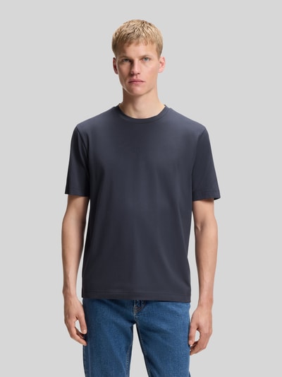 BOSS Orange t-shirt o kroju relaxed fit z czystej bawełny model 'TCHUP' Granatowy 4