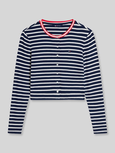 Tommy Jeans Slim Fit Cardigan aus Viskose-Mix Dunkelblau 2