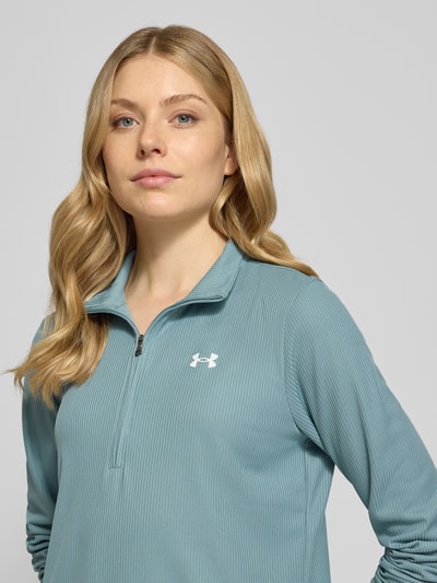 Under Armour Shirt met lange mouwen, opstaande kraag en ritssluiting Mintgroen - 3