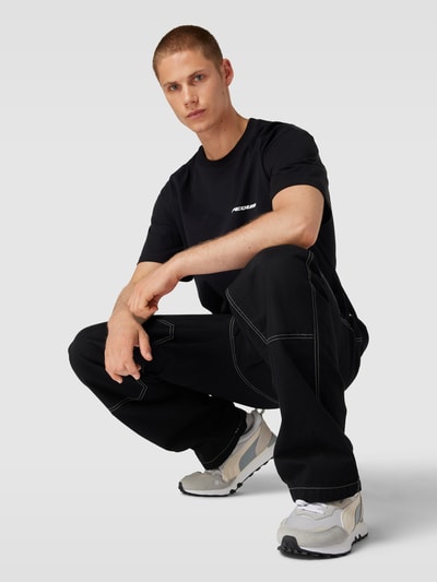 PEQUS T-Shirt mit Label-Print Modell 'Plágia' Black 3