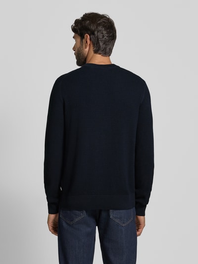 BOSS Sweter o kroju regular fit z czystej bawełny model ‘H-HIBRIDO’ Granatowy 5