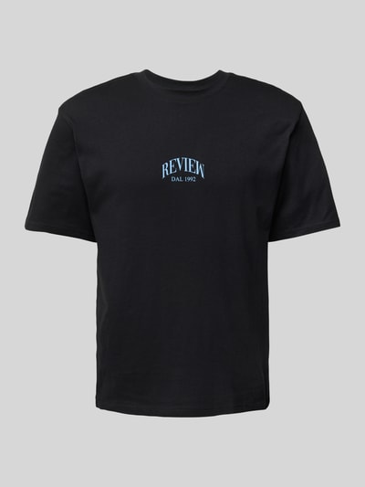 REVIEW T-Shirt mit Label-Print Black 2