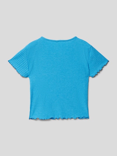 Only T-shirt met fijnrib, model 'KONNELLA' Blauw - 3