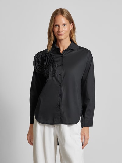 ZABAIONE Regular fit overhemdblouse met applicatie, model 'AR44INA' Zwart - 4