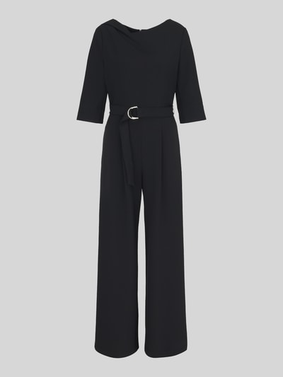 s.Oliver BLACK LABEL jumpsuit met strikceintuur Zwart - 2