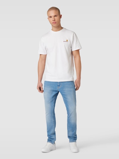 Tommy Jeans Slim Fit Jeans mit Gürtelschlaufen Modell 'AUSTIN' Jeansblau 1