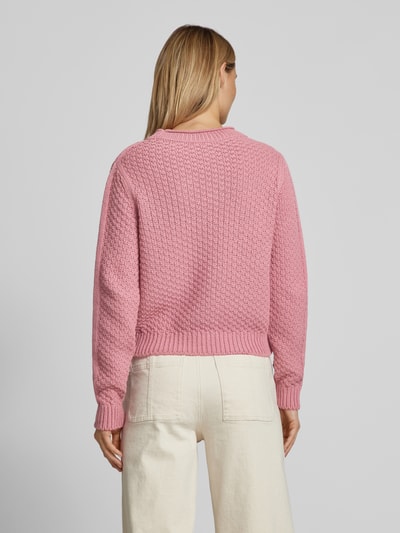 monari Gebreide pullover met structuurmotief Roze - 5