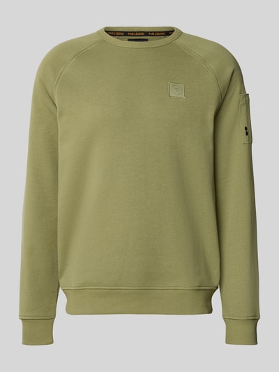 PME Legend Sweatshirt met labelpatch Olijfgroen - 2