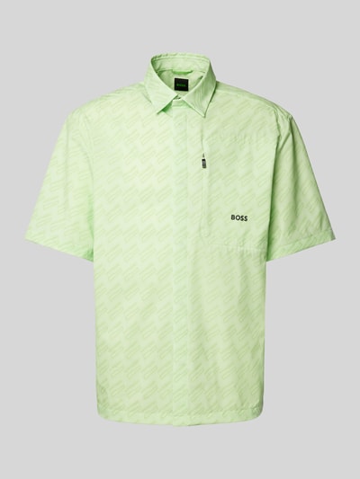 BOSS Green Regular fit vrijetijdsoverhemd met all-over print, model 'Bechno' Lichtgroen - 2